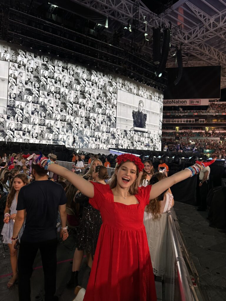 Hayden Anderton smiling at a concert