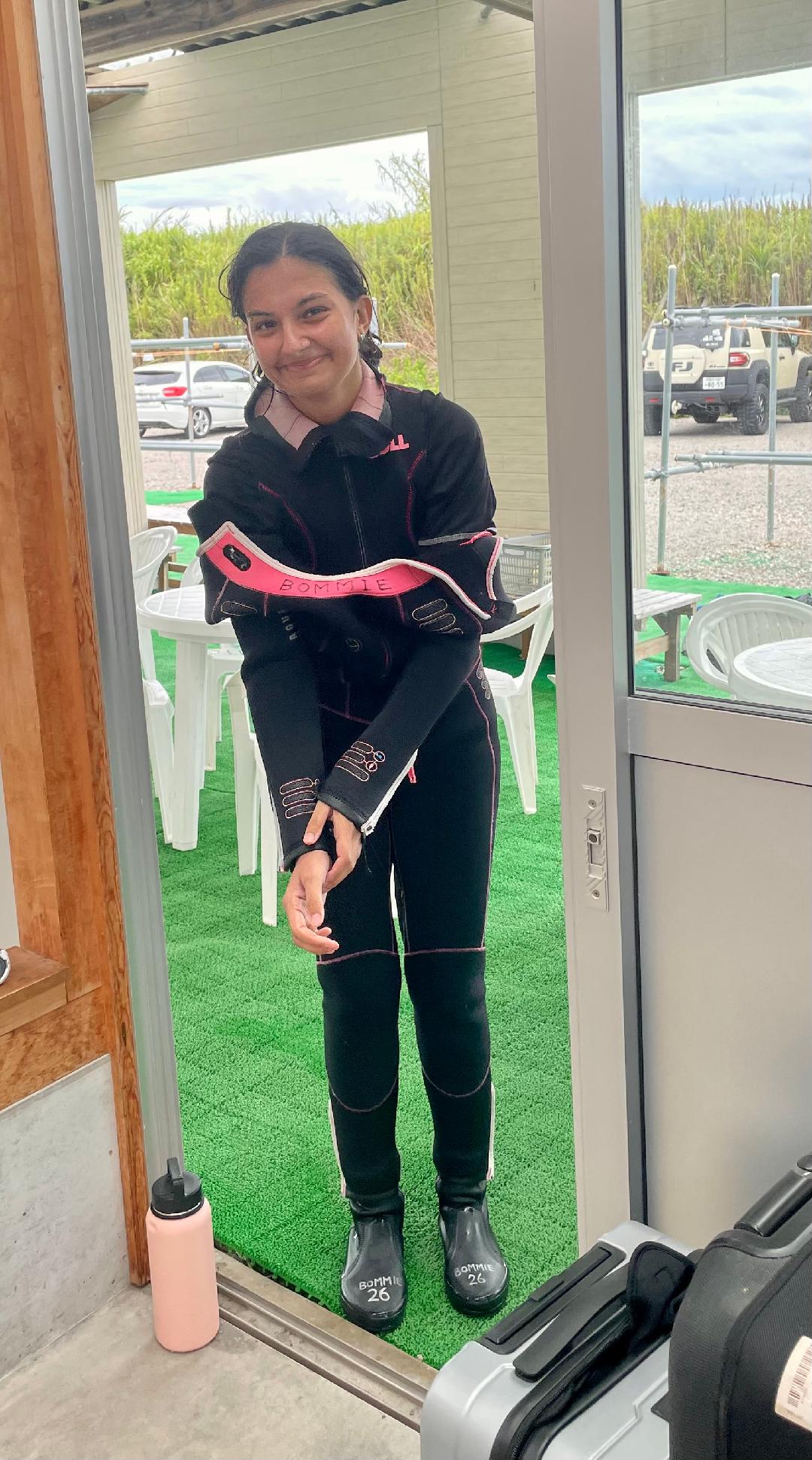 Laila LaPierre wearing scuba diving gear