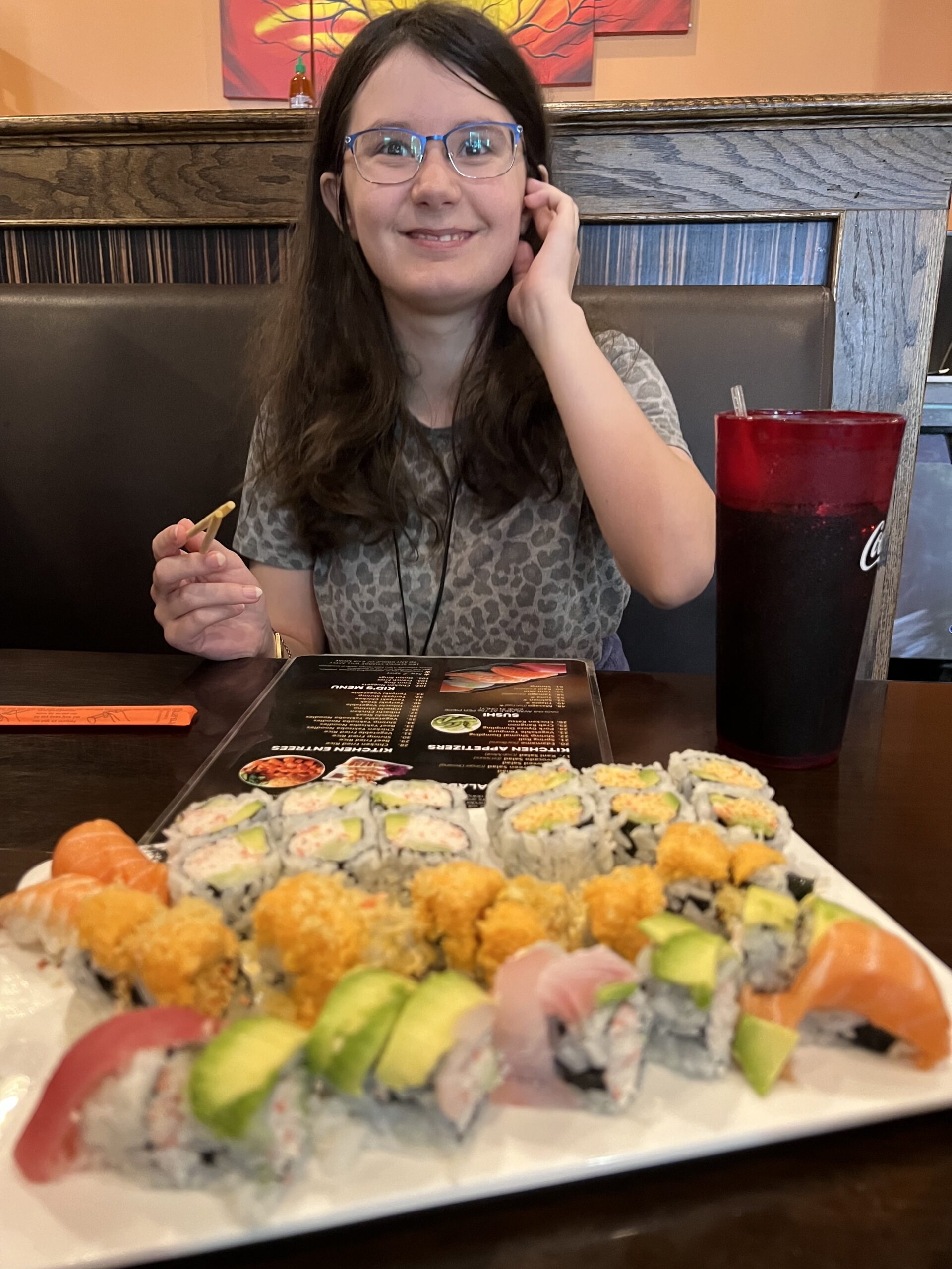 Reagan Dempsey smiling at a restaurant