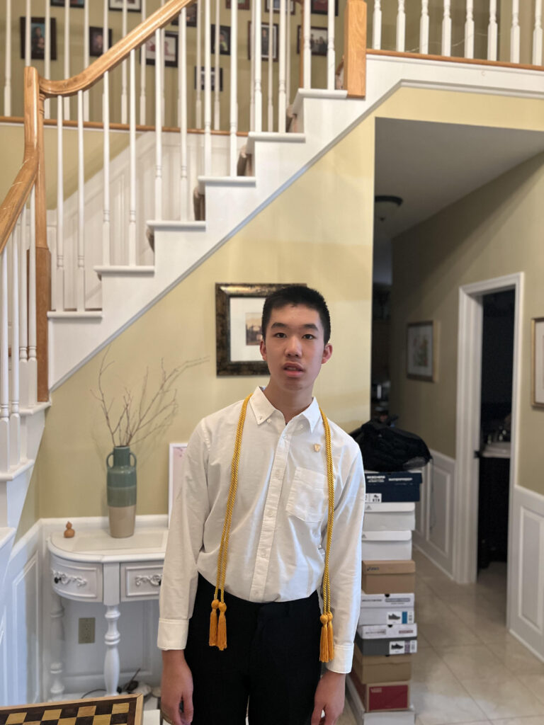 David Yuan in a submitted scholarship photograph.