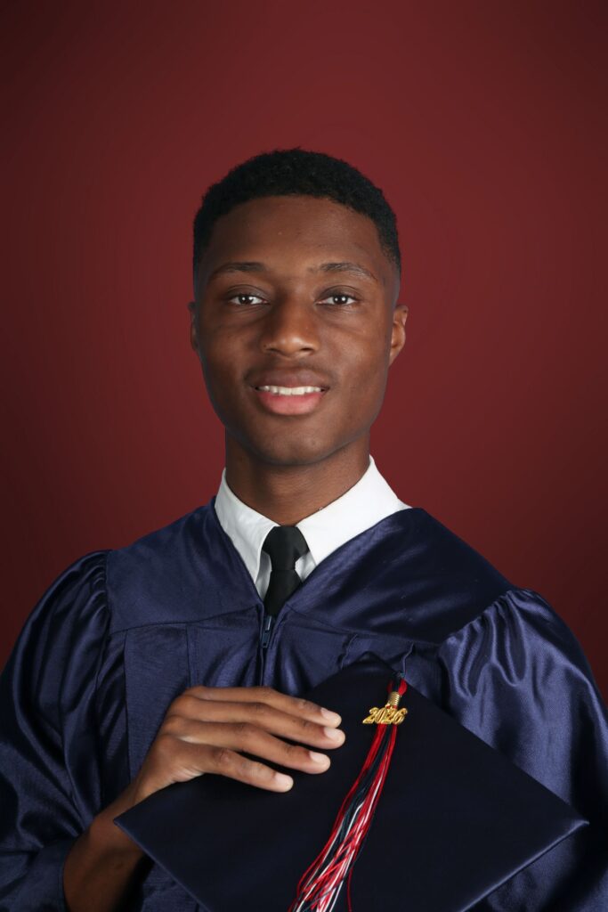 Xavier Raymond in a submitted scholarship photograph.